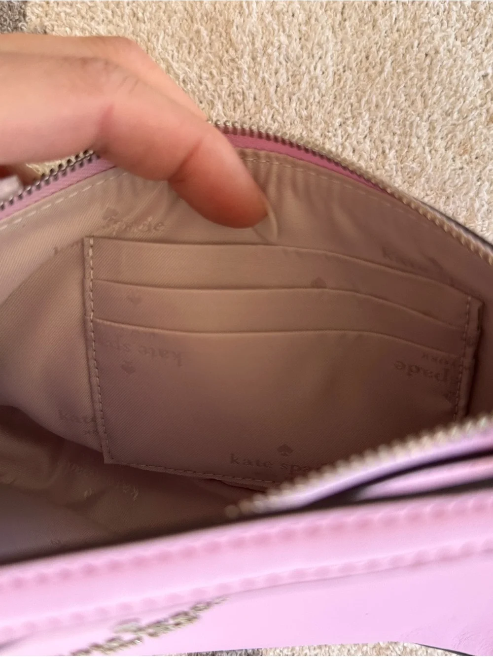 kate spade Light Pink Leather Crossbody Shoulder Bag